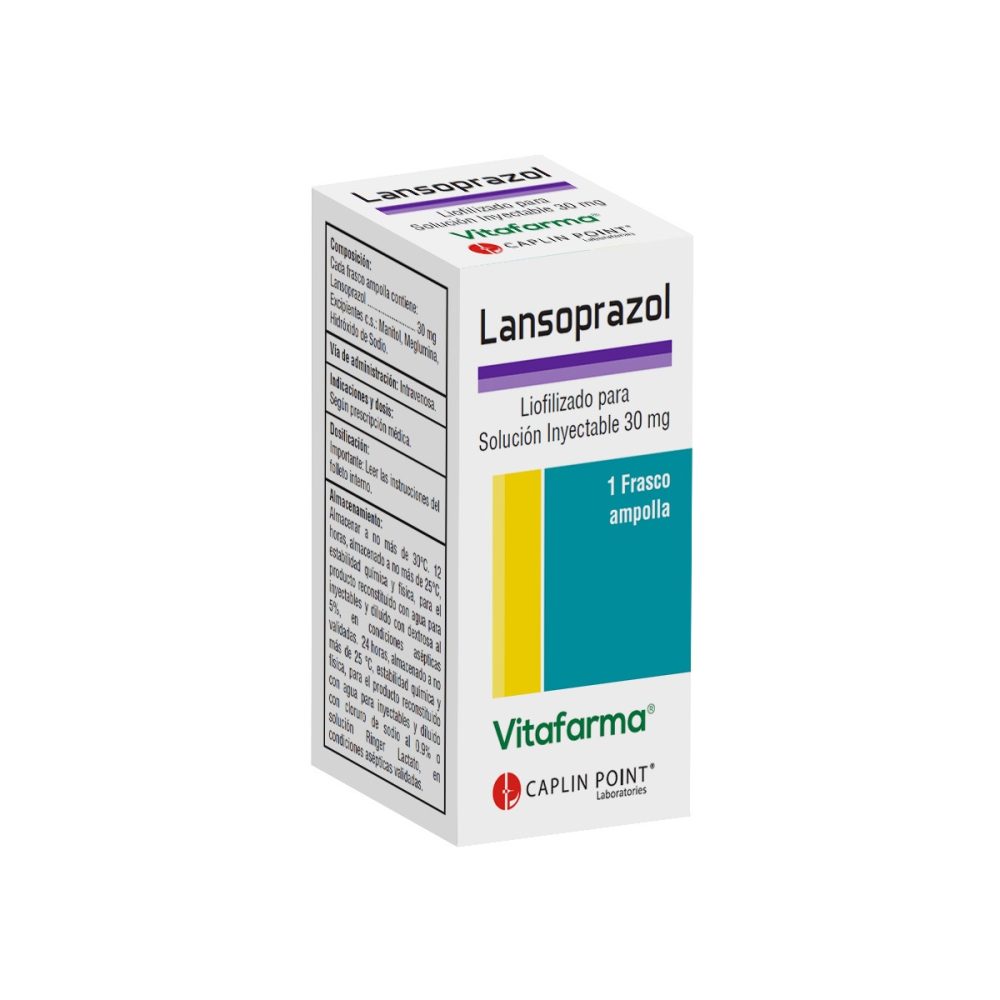 Lansoprazol liofilizado para solución inyectable 30 mg