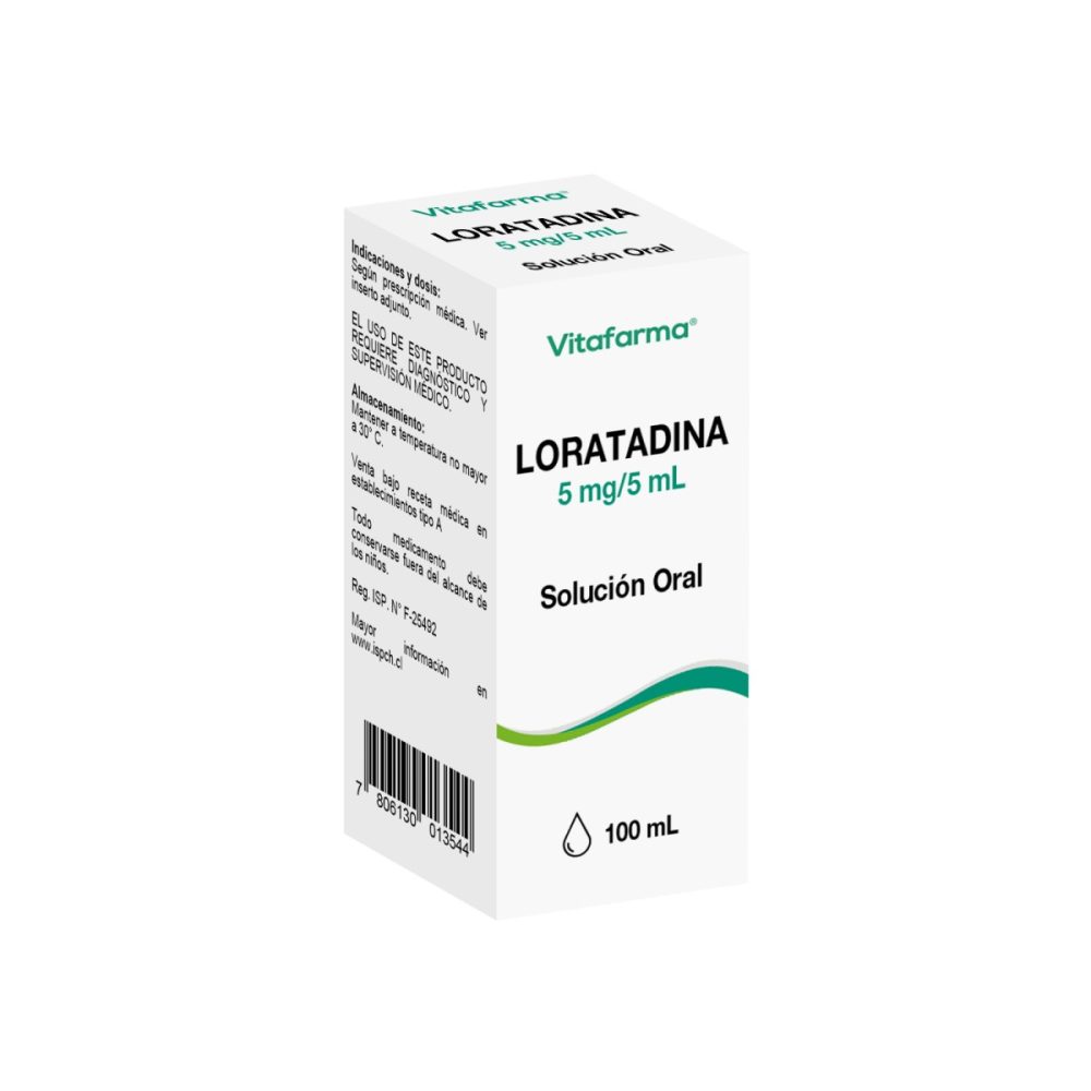 Loratadina solución oral 5 mg/5 mL